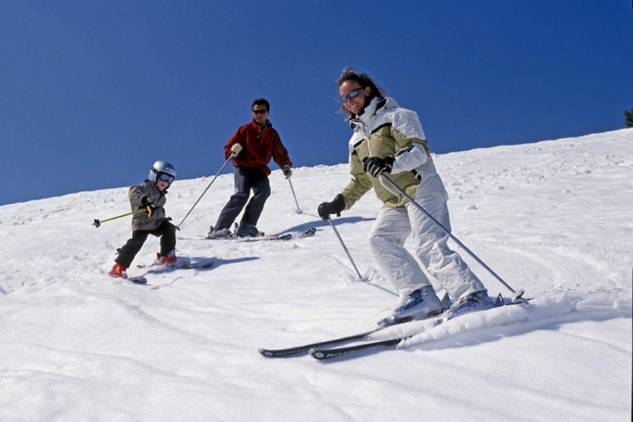 les joies du ski en famille